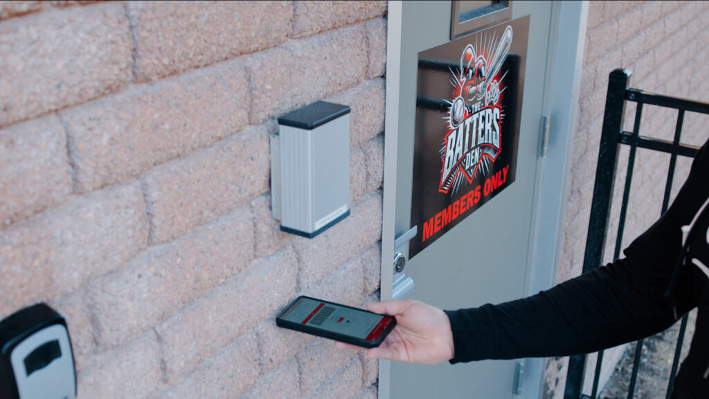 Using the Batter's Den app to enter the den