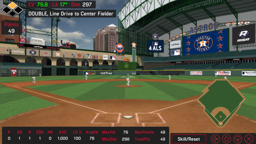 HitTrax Game Screen
